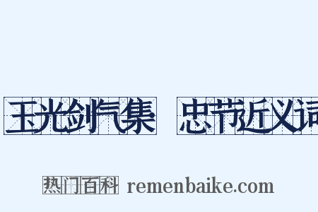 玉光剑气集·忠节近义词是什么意思的图片